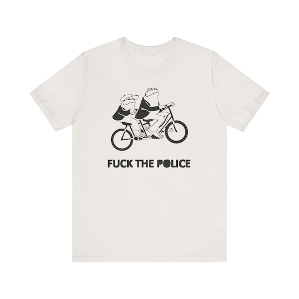 Fuck The Police Frog Shirt, Sarcastic Quotes Shirt, Funny Texts, Frog Aesthetic, Retro Shirt, Funny Printed Top, Fun Drawing, Graphic Tee