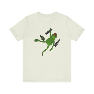 Kermit The Frog Shirt, Drunk Kermit, Kermit T-shirt, Frog Aesthetic, Muppets Show Shirt, Graphic T-shirt, Funny Meme Tee, Animal Lover Gift