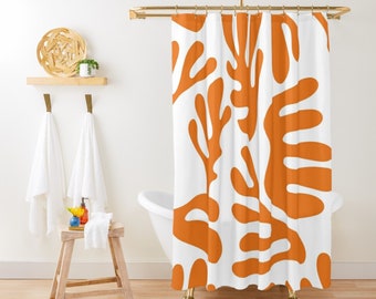 Shower Curtain Henri Matisse, Minimalistic Abstract Art Shower Curtain, Boho Shower Curtain Matisse Bathroom Decor, Modern Bathroom Remodel