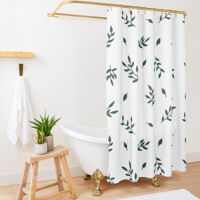 Rideau De Douche Threshold 100% Coton Vert Motif Géométrique 72x72 NEUF