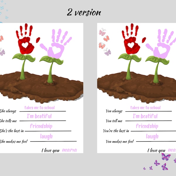Mother's Day Garden Printable | Kids' Handprint Keepsake | Teacher and Parent Resources | Crafts for Pre-K and Kindergarten Children