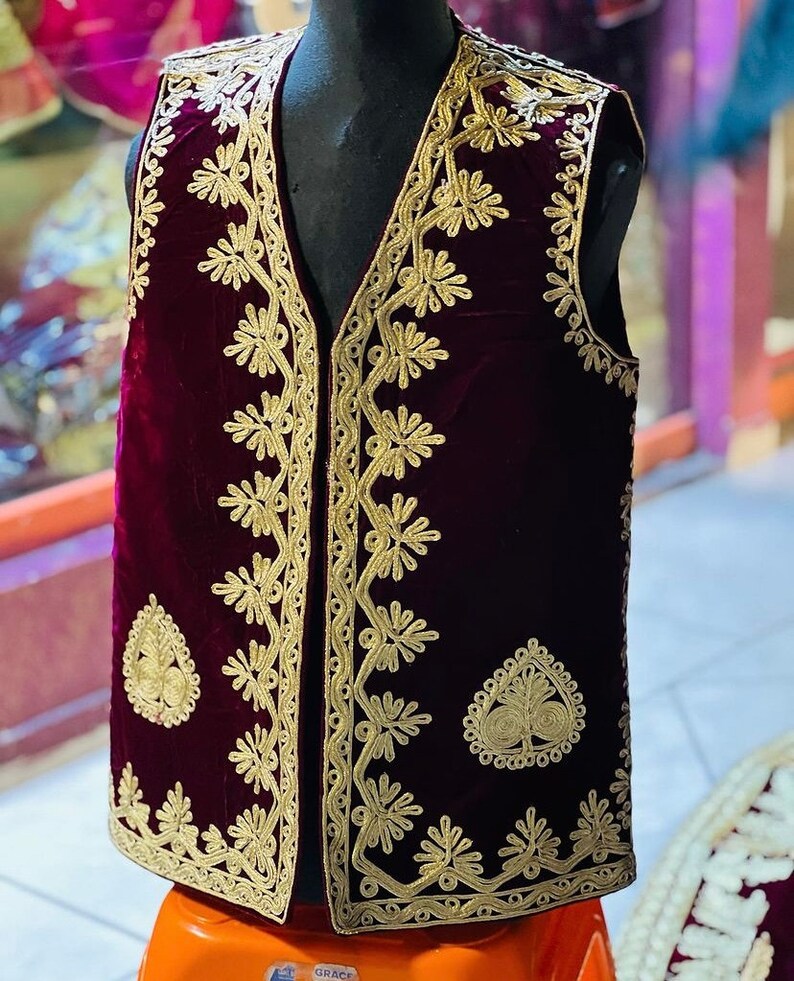 Make on Demand Wedding/party Dress With Matching Waistcoat, Afghani