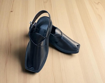 Handgefertigter Peschawori Chappal, 100% echtes Ledersandale, Fghan Chapal, traditionelle Herren handgefertigte Schuhe, Peschaari-Sandale