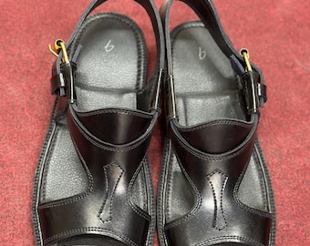 Handmade Leather Peshawari Chappal, Kaptaan Sandal