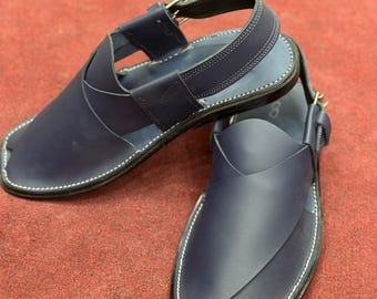 Handcrafted Leather Peshawari Chappal – Traditional Kaptaan Sandal