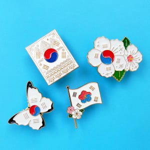 Korean Flag Enamel Pin – Taegeukgi Lapel Badge | K-Drama Inspired Gift, Korean Culture Pin