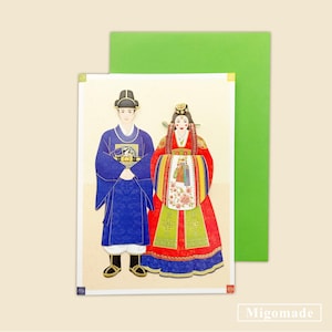 Traditionele Koreaanse trouwkaart: viering, verloving, Kdrama-kaart