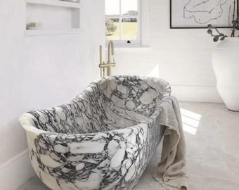 Bespoke Marble Bathtub - Custom made bathtub - travertine bathtub - calacatta bathtub