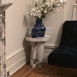 Calacatta Viola marble coffee table, side table - coffee table end table - modern coffee table - marble side table - marble coffee table