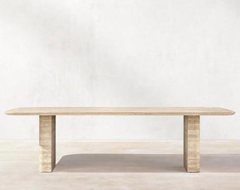 Travertine Dining Table - Custom made