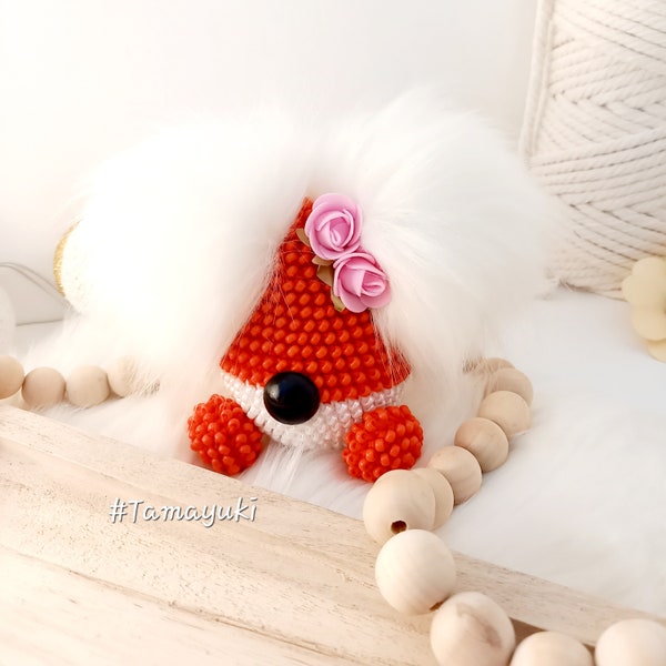 TAMAYUKI ROUGE crochet perles miyuki