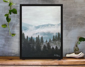 Misty Mountain Trees | Original Oil by Sheridan Rossi