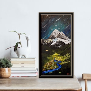 Starfall Mountain | Original Acrylic by Sheridan Rossi
