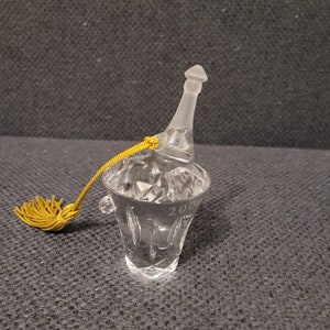 Crystal bottle and bucket for champagne Gorham lead crystal 2000 release