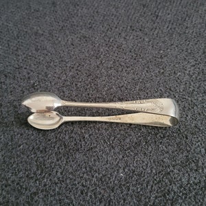 Antique silver-plated sugar tongs