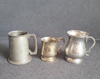 Three different beer mugs