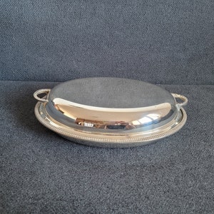 Classic English silver-plated Marmite (serving dish)