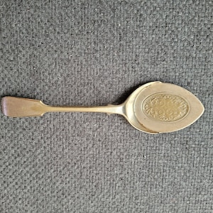 Antique silver-plated and gilded spoon.