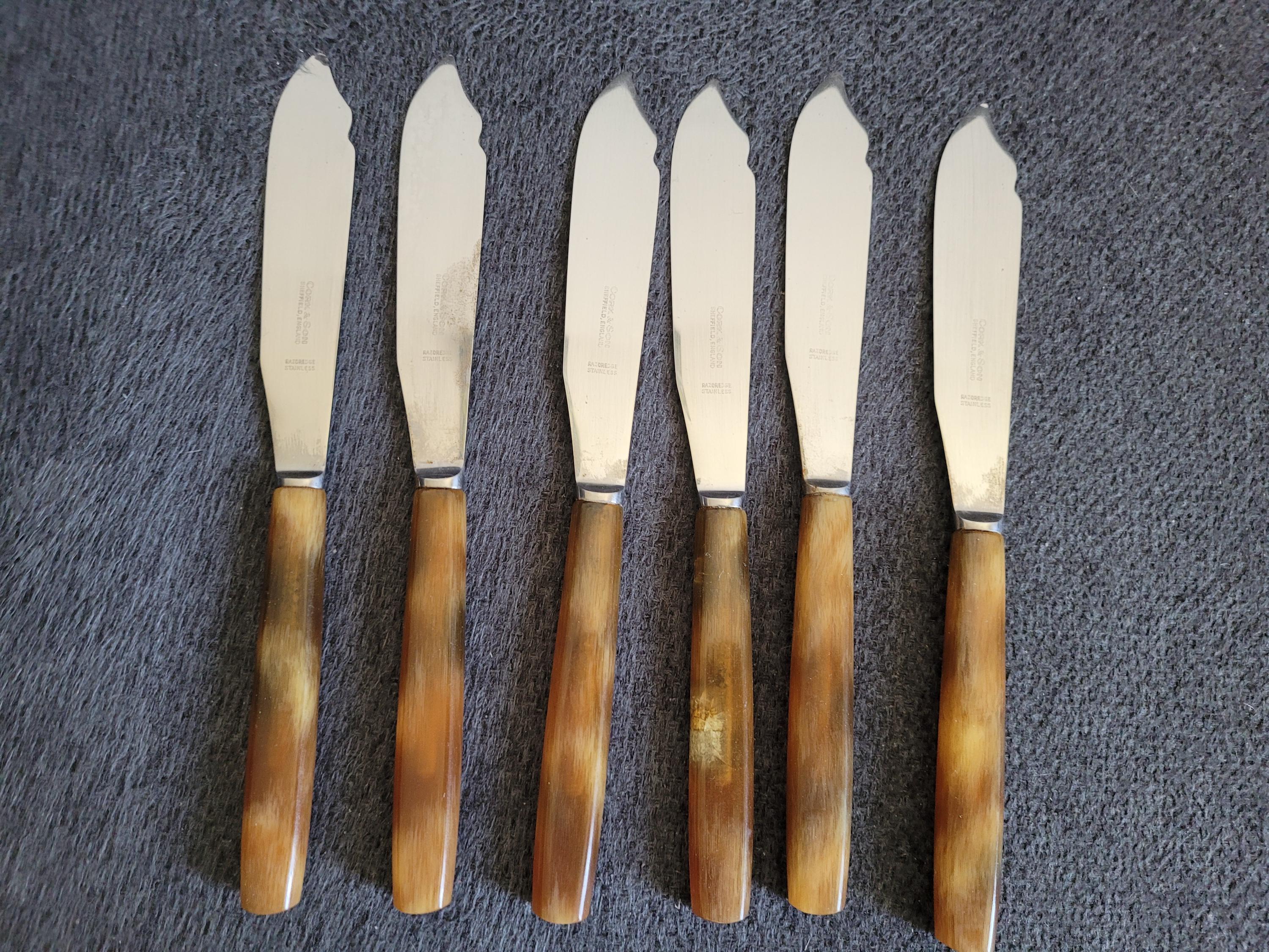 コーク＆サン（イギリス、シェフィールド）のヴィンテージ魚カトラリー