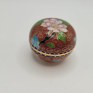 Elegante joyero antiguo cloisonné.