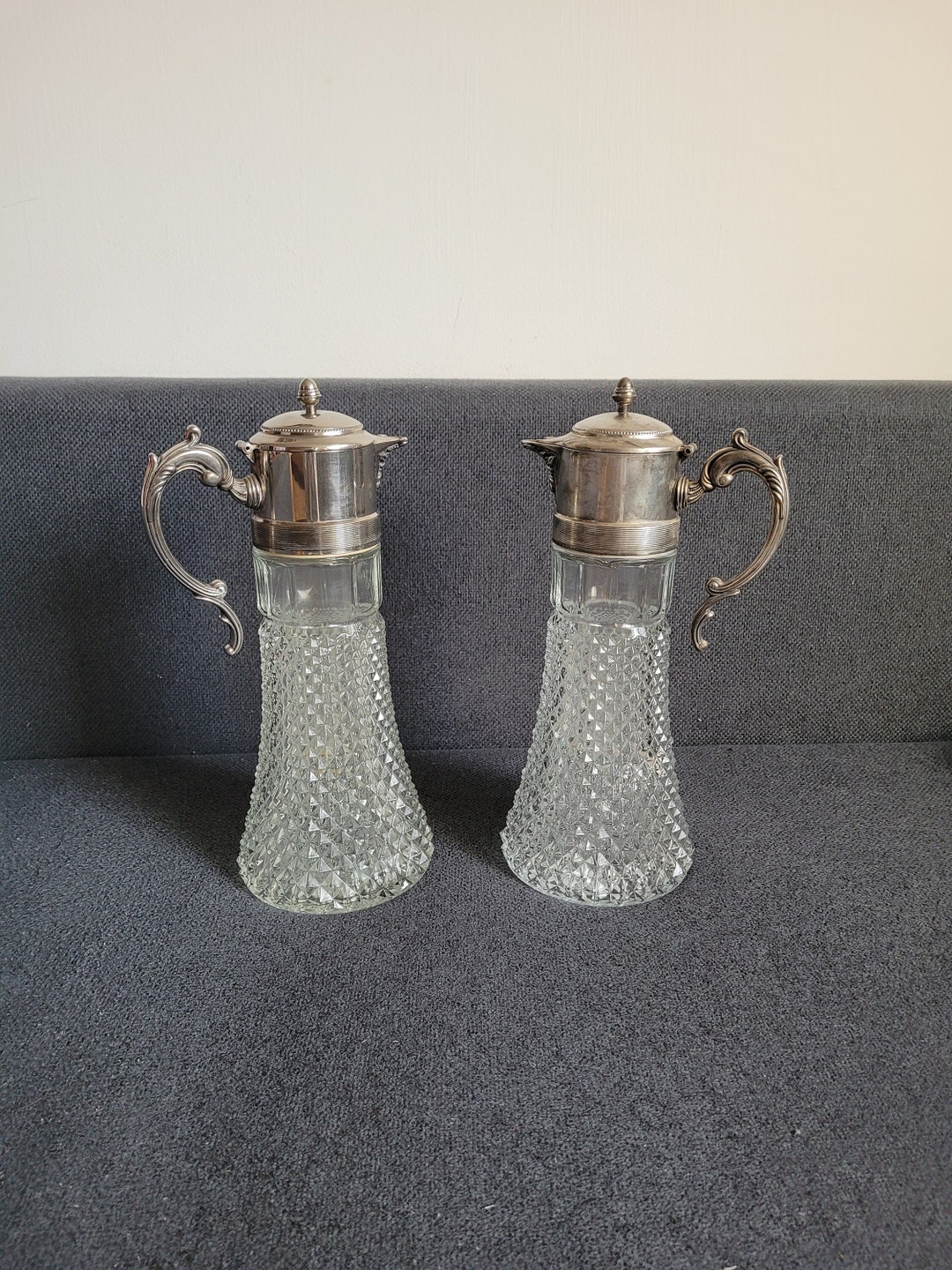 Two Large Antique Decanters/jugs/decanters Etsy