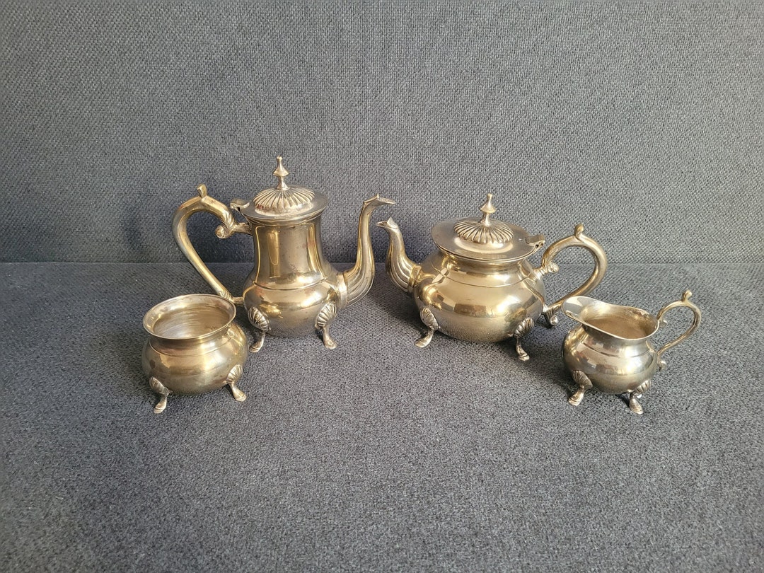 Antique Silver-plated Tea Set 4 Pieces - Etsy