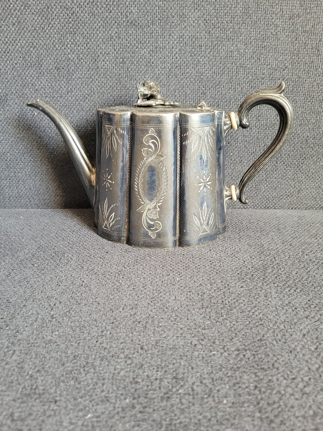 Beautiful Antique Silver Plated Teapot Etsy