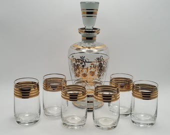 Beautiful vintage Bohemian glass set