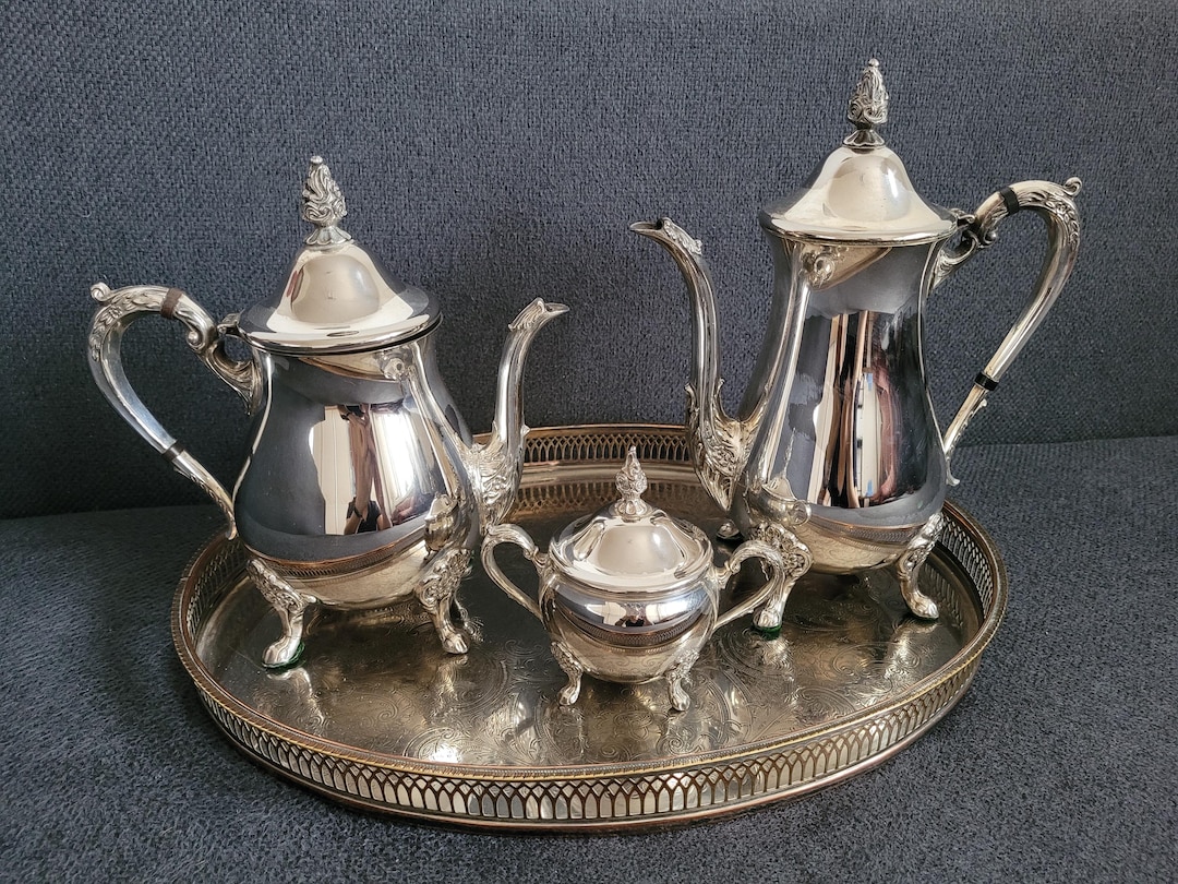 Vintage Silver-plated Viners Tea Set of 4 Pieces - Etsy