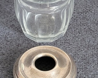 銀の蓋が付いたアンティークの瓶と銀の縁が付いた香水瓶。 - Etsy 日本