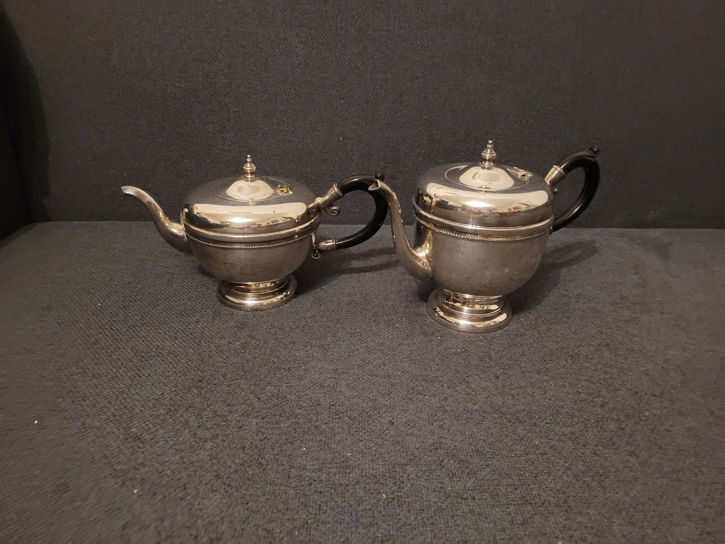 Viking Plate E.P. Brass Silver Tea Pot Lead Mounts, Vintage