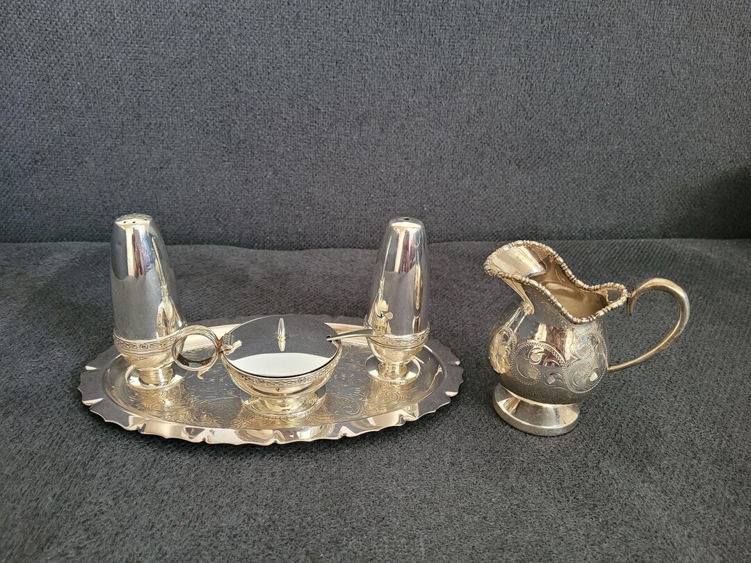 Beautiful Vintage English Condiment Set and an Antique Cream Jug - Etsy
