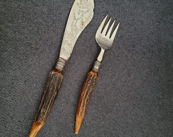 Vintage meat carving set