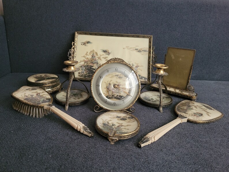 Vintage Ladies Vanity Set Etsy Australia
