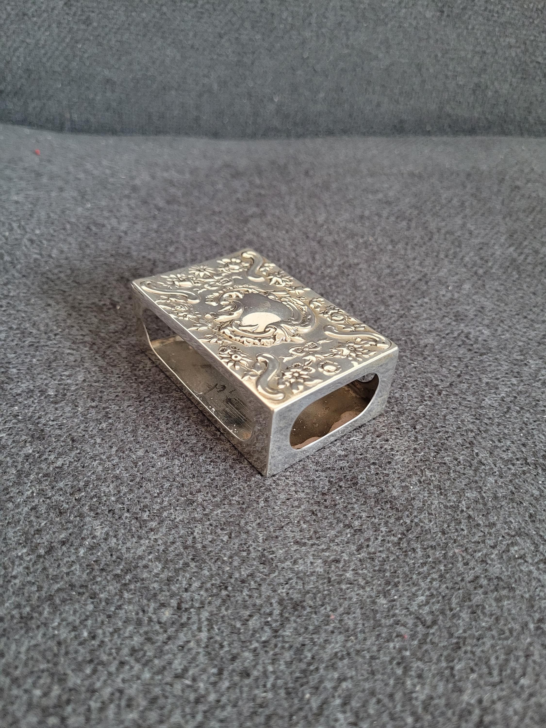 銀製　マッチボックス アンティーク　シルバー Large Antique Silver Matchbox Holder - Etsy