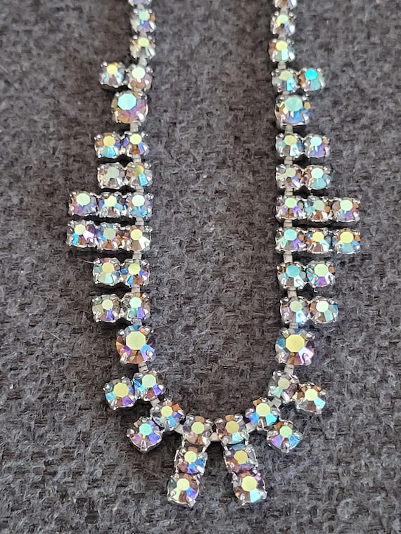 Collier Vintage Strass Blond - Ancien Bijou Rétro Superbe - Occasion