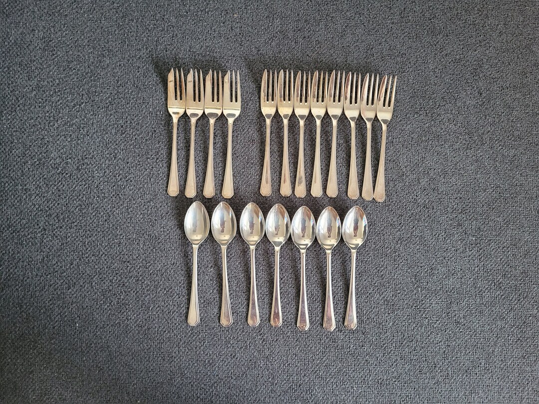 Set of Silverplated Dessert Forks and Teaspoons Etsy
