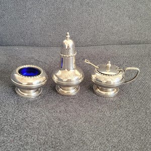 Service à huiliers vintage en métal argenté EPNS