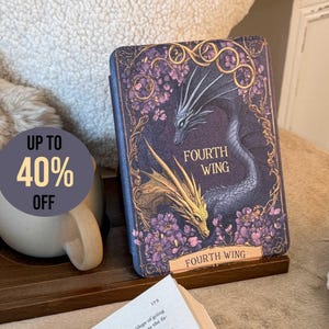Fourth Wing Dragon Kindle Colorsoft Case with Strap, Bookish Personalized Kindle Case, Kindle Basic 6&#39;&#39;, Kindle Oasis, Bookish Gift Idea