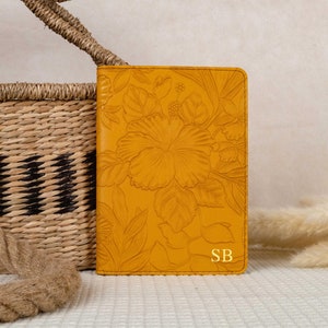 Custodia in pelle per Kindle con fiori arancioni retrò, custodia Kindle personalizzata, custodia per tutti i nuovi Kindle 7" 2024, custodia per Kindle Paperwhite 11a e 12a generazione