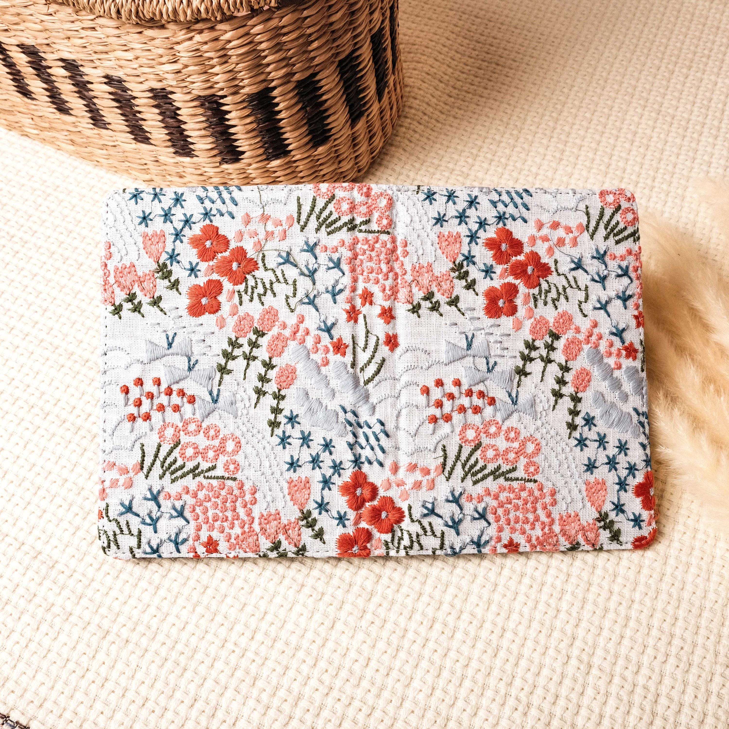 Red Small Garden Embroidery Kindle Case, Personalization Kindle Case, All new kindle 6&quot; 2024 Case, Kindle Paperwhite Case 12 Gen, 11 Gen