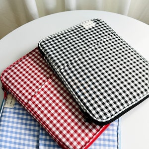 Plaid Series Étui mignon personnalisé pour ordinateur portable, MacBook Air 13 Case Laptop Cover iPad Pro 12.9 Tablet Sleeve Notebook bag Liner Bag cadeau pour elle image 6