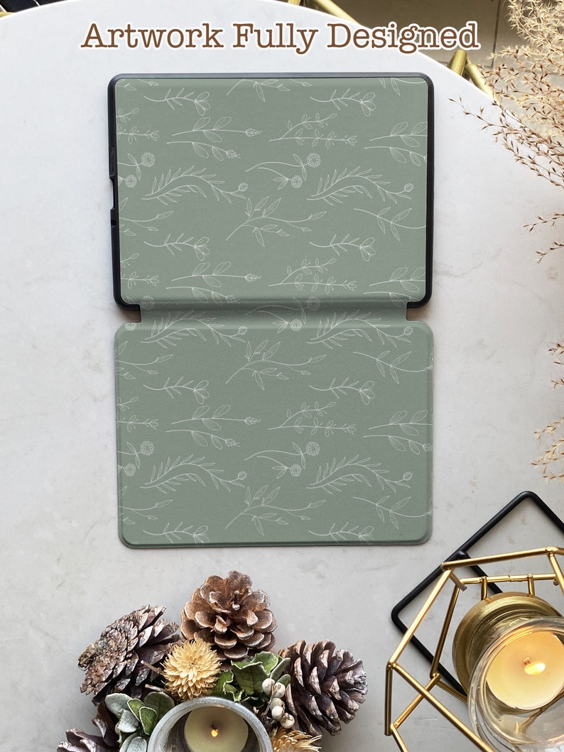 Grayish green Kindle 11th Generation 2022 Case Kindle Case Cover Paperwhite 2021 cover Paperwhite 6.8 case kindle 10th Generation Cover gift image 6