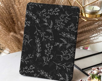 Black and White Flower Rhyme Fragrance| Kindle Paperwhite Case, Kindle Paperwhite Case 11th Generation, All New Kindle Case Kindle Cover