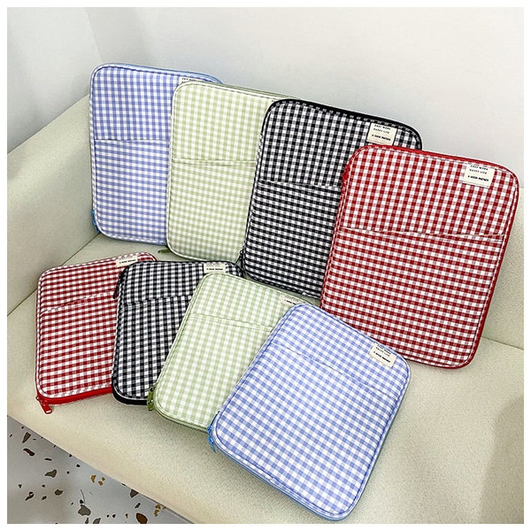 Plaid Series Personalized Cute Laptop case, MacBook Air 13 Case Laptop Cover iPad Pro 12.9 Tablet Sleeve Notebook bag Liner Bag gift for her