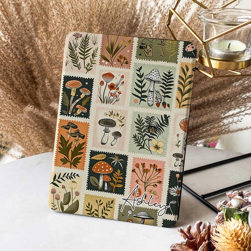 Botanical stamps Kindle Paperwhite 2024/2021 Auto Wake/Sleep Case, Kinde 11th 6''Paperwhite Colorsoft Case, Kobo Libra BW Case, Gift for Mom