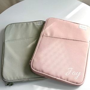 Ordinateur portable personnalisé Solid Color Series iPad Sleeve MacBook Air 13 Case iPad Pro 11Tablet Sleeve Notebook bag Liner Bag Cadeau de vacances image 8