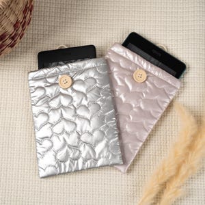 Handmade Sweet Heart Kindle Sleeve, Ereader Sleeve, Kindle Basic Sleeve, iPad Mini Sleeve, Book Accessories, Book Lover Gift, Kindle Pouch