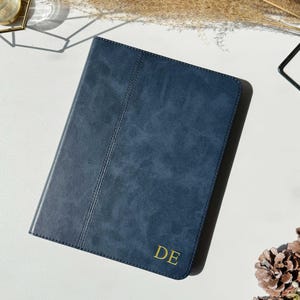 Retro blauw lederen iPad-hoesje nieuwe iPad Air 11 2024-hoes iPad hoes iPad Pro 2024/2023/2022 hoesje iPad 10e 2022 10.9 iPad Mini 6 2021