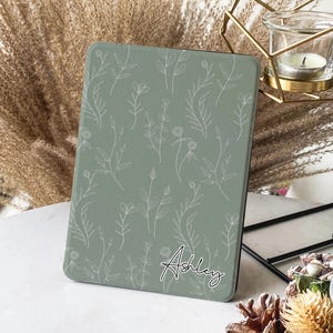 Étui pour Kindle de 11e génération 2024, nouvelle génération vert grisâtre, étui pour Kindle Paperwhite 2024, étui Paperwhite 7 pour Kindle, 11e génération, couverture souple, cadeau